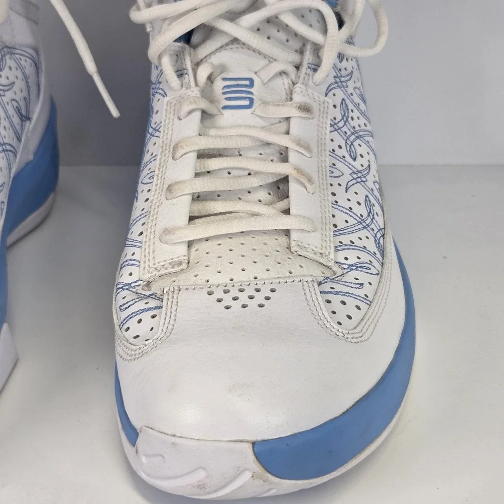 Nike Air Jordan Shoes Mens 10.5 White Blue Icons Basketball Sneakers Classic